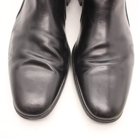 Salvatore Ferragamo Men’s Size 9 D Chelsea Black Leather Ankle Boots Buckle